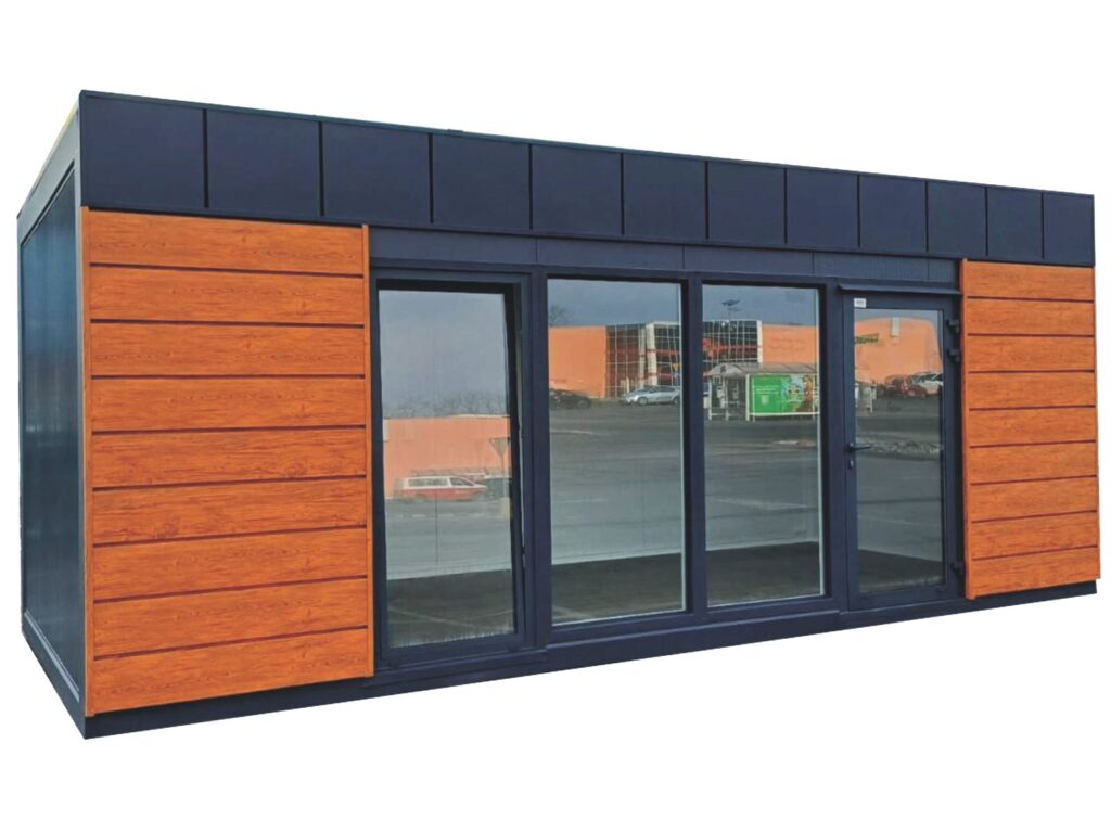 Gartenhaus modern kaufen Flachdach winterfest isoliert Angebot Gartenhäuser Design Cube fertig Büro Home-Office Ideen 3x3m 3x4m 5x3 6x3 7x3 mit WC Bad Küche