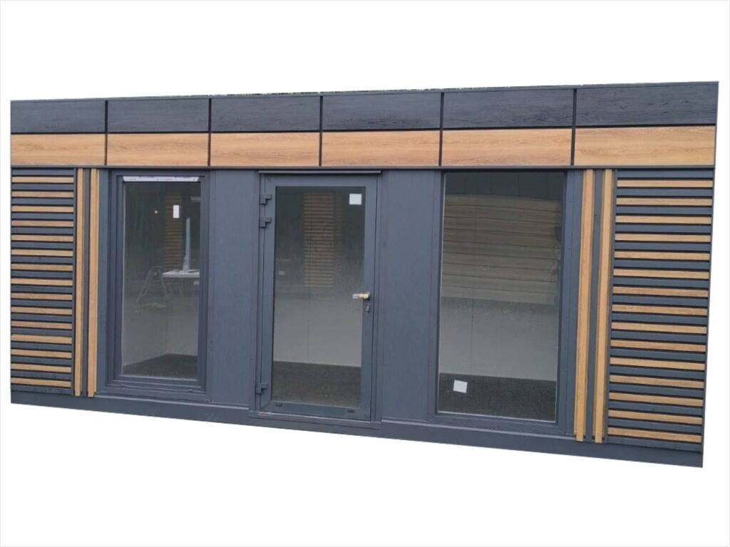 Gartenhaus winterfest isoliert modern Flachdach kaufen Angebot Gartenhäuser neu Design Cube fertig Büro Home-Office 3x3m 3x4m 5x3 6x3 7x3 8x3 mit WC Bad Küche