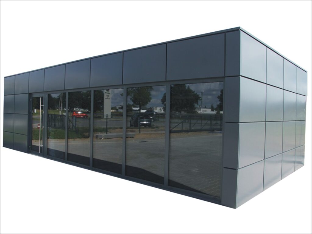 Imbisscontainer Preise kaufen komplett Imbiss Pavillon mit WC Kiosk Container Verkaufspavillon Hofladen neu Kosten Gastro Container Foodcontainer