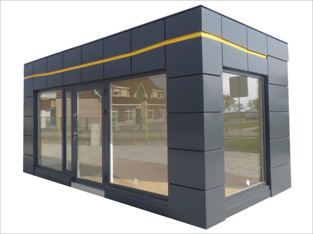 Imbisscontainer komplett kaufen Preise Imbiss Pavillon mit WC Kiosk Container Verkaufspavillon Hofladen Kosten Gastro Container Foodcontainer