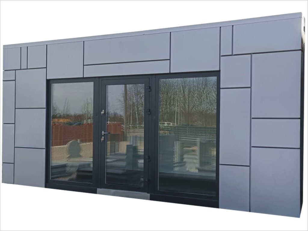 Verkaufspavillon kaufen Kiosk Hofladen Imbiss Container Autohaus Lebensmittel aufstellen VerkaufscontainerContainer Ideen Kosten Preise Glasfront Imbisspavillon neu