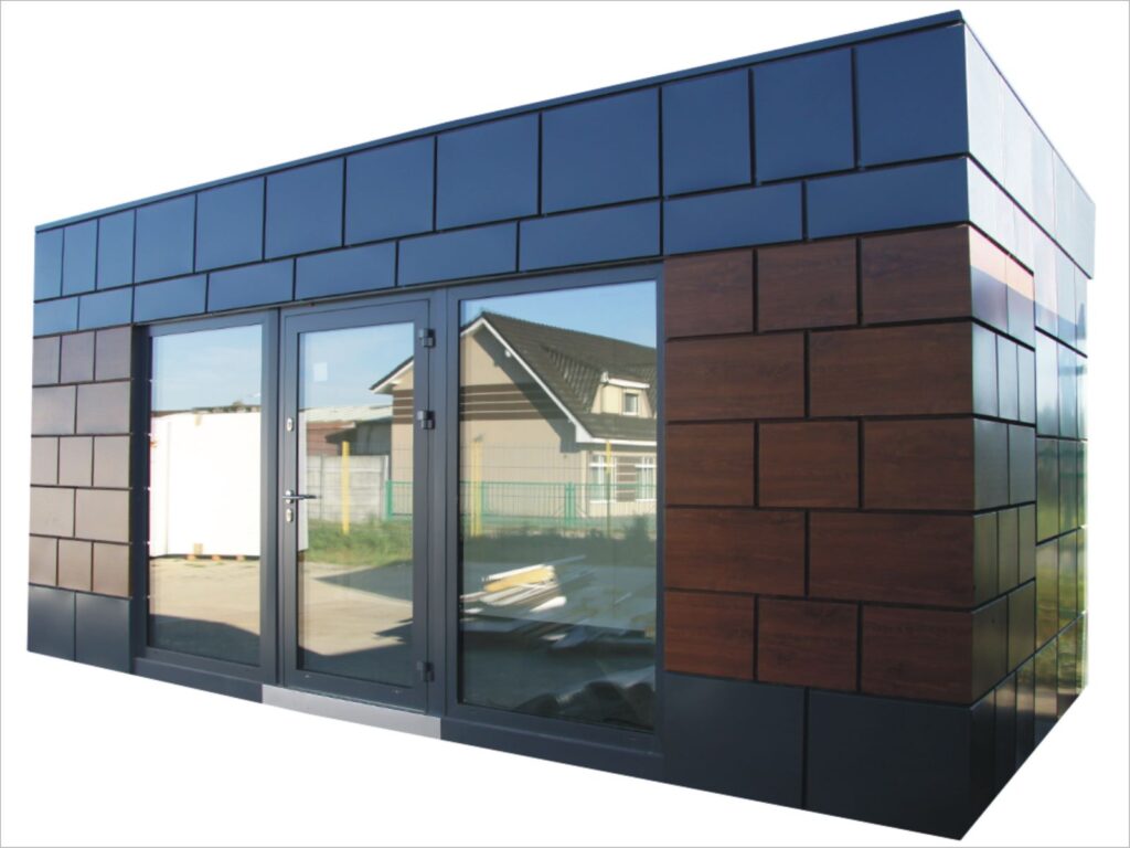 Verkaufspavillon kaufen Kiosk Hofladen Imbiss Container Autohaus Lebensmittel aufstellen neu VerkaufscontainerContainer Kosten Preise Glasfront Imbisspavillon