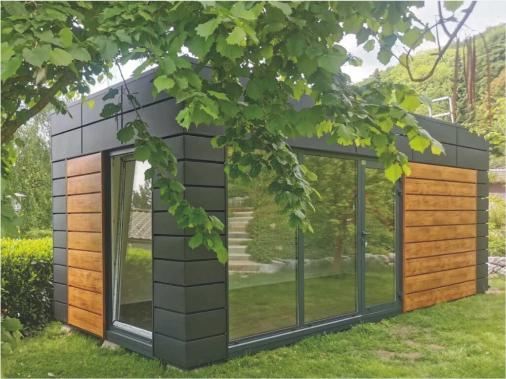 Gartenhaus mit Dusche und WC kaufen Preise isoliert aus Polen winterfest Heizung Glasfront Küche Büro 3x3m 3x4m 4x3m 5x3m 6x3m 7x3m 8x3m 9x3m 5x5m 6x5m 6x6m