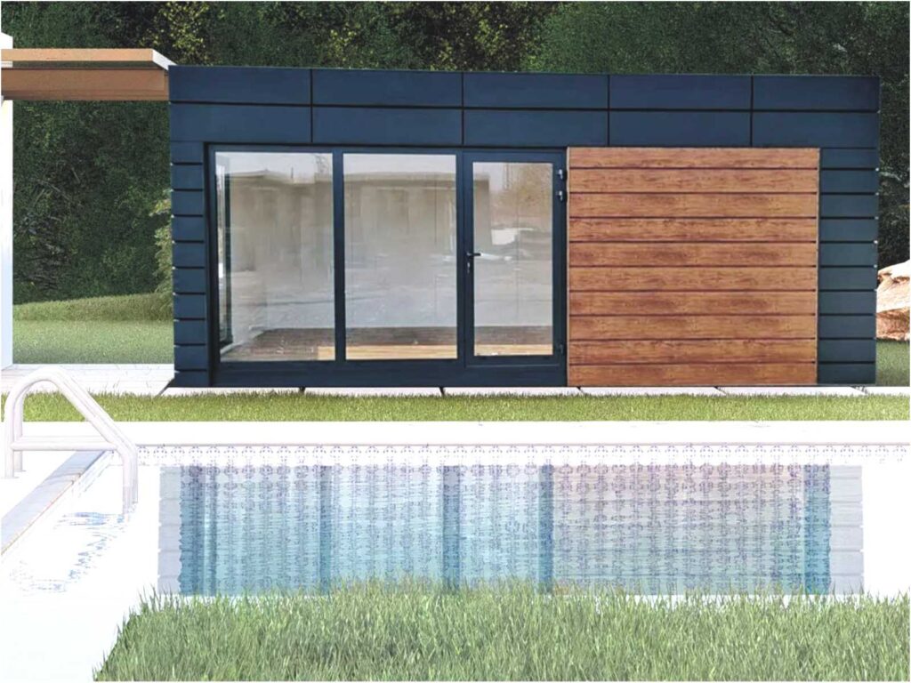 Gartenhaus mit Dusche und WC kaufen Preise isoliert aus Polen winterfest Heizung Küche Büro 3x3m 3x4m 4x3m 5x3m 6x3m 7x3m 8x3m 9x3m 5x5m 6x5m 6x6m Glas