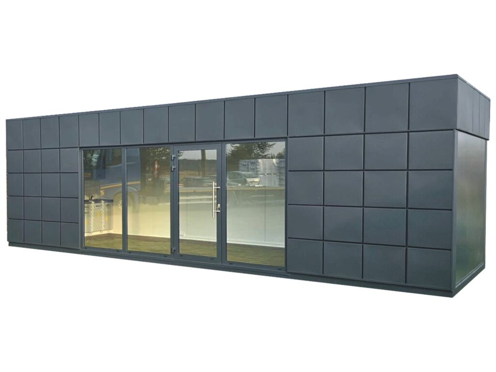 Minihäuser kaufen bauen für Senioren Rentner Kosten schlüsselfertig in der Nähe Tiny Haus modern Gartenhaus Container ganzjährig bewohnbar Glas mit Küche & Bad