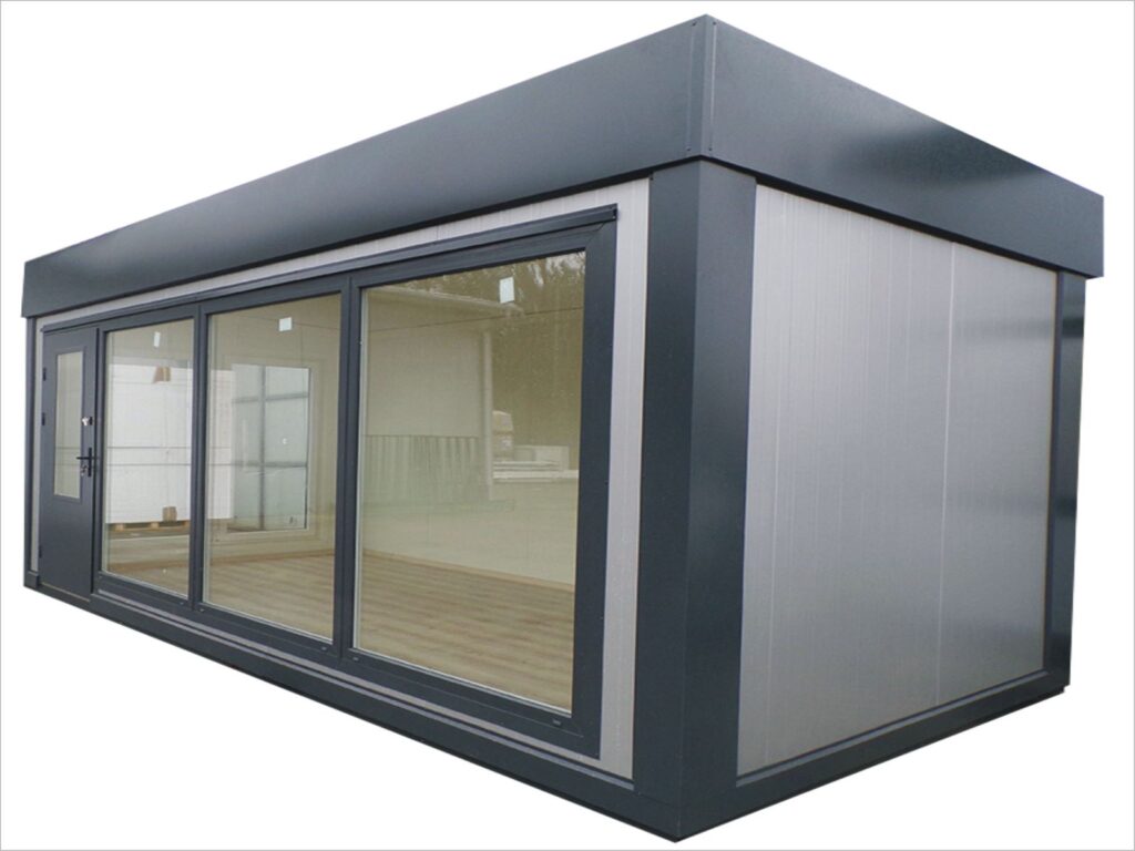 Tiny House Büro Container ganzjährig bewohnbar kaufen Preis mit Küche & Bad modern winterfest schlüsselfertig Minihaus Garten Kosten Tinyhaus Preise in der Nähe
