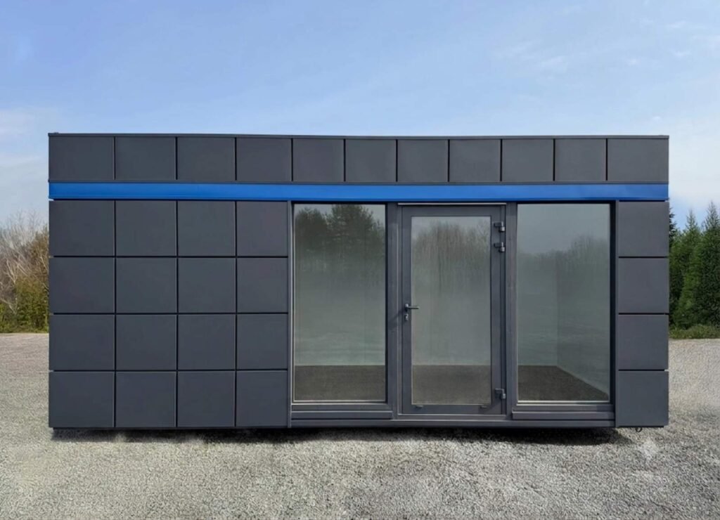 Bürocontainer kaufen Verkaufscontainer winterfest Imbisscontainer Musterhaus Abverkauf modern neu sofort lieferbar verfügbar auf Lager