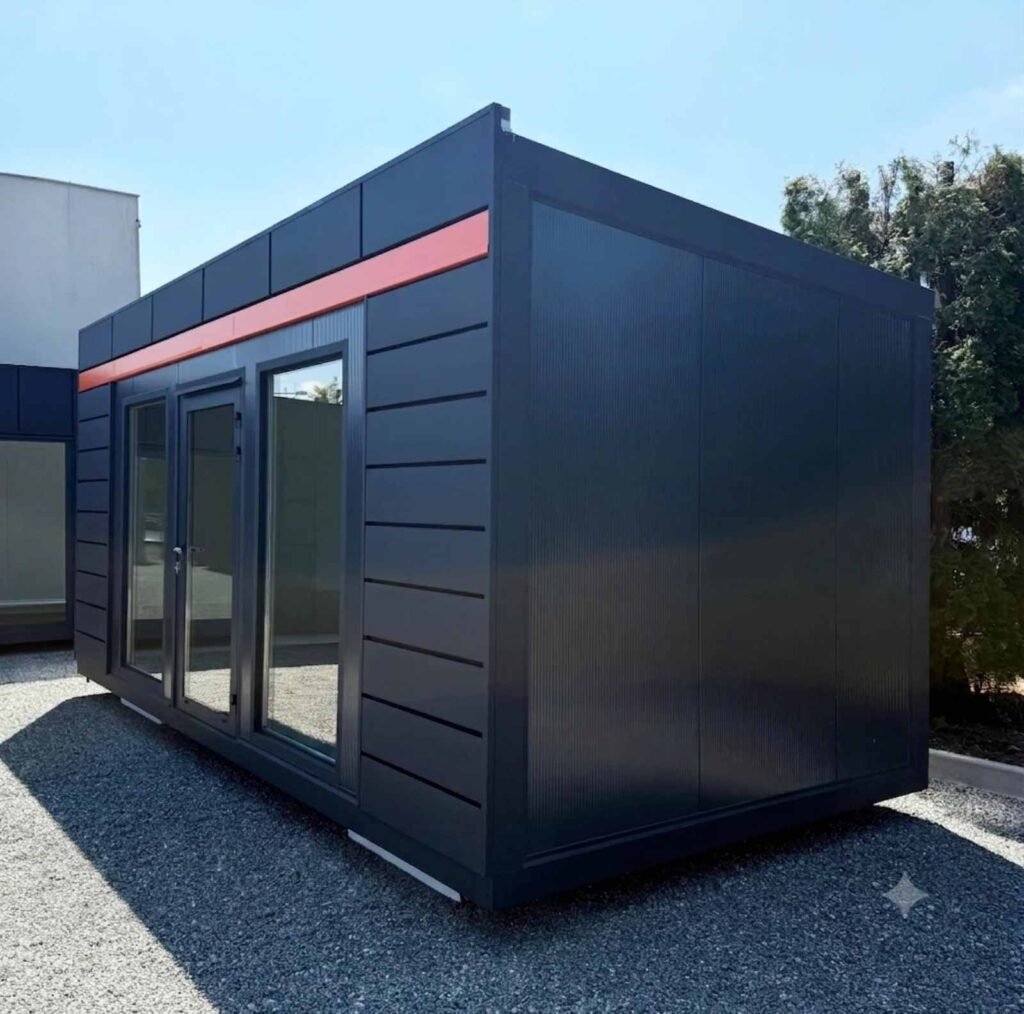 Bürocontainer kaufen Verkaufscontainer winterfest Imbisscontainer Musterhaus Abverkauf modern sofort lieferbar verfügbar neu auf Lager Sale Angebot