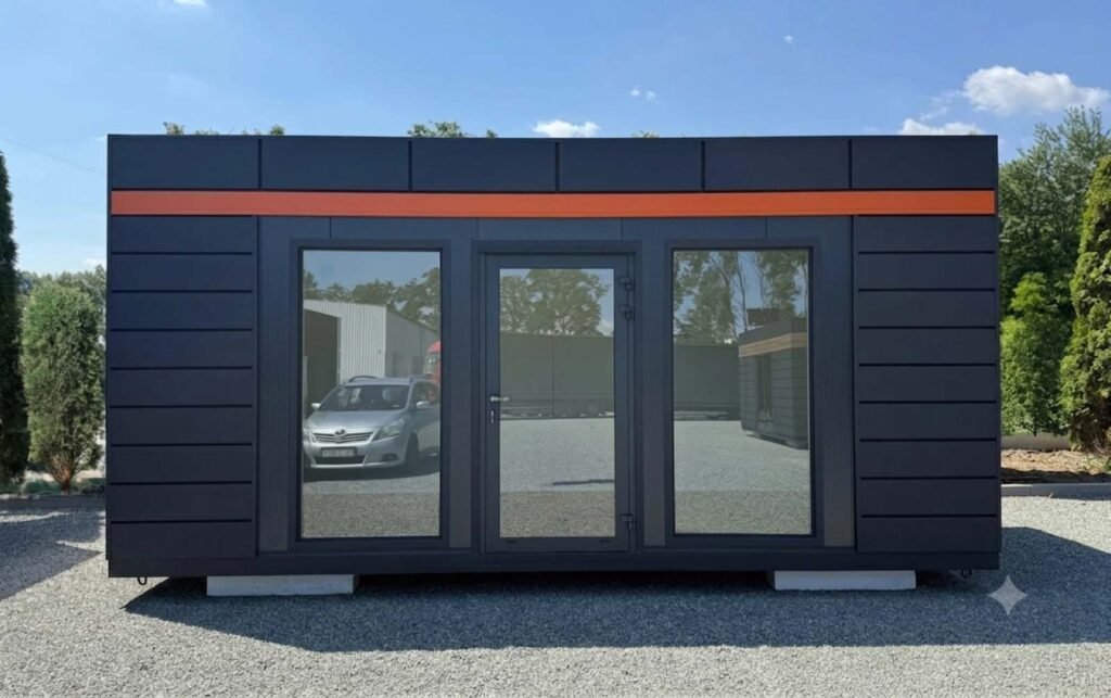 Bürocontainer kaufen Verkaufscontainer winterfest Imbisscontainer Musterhaus Abverkauf modern sofort lieferbar verfügbar neu auf Lager Sale Angebote