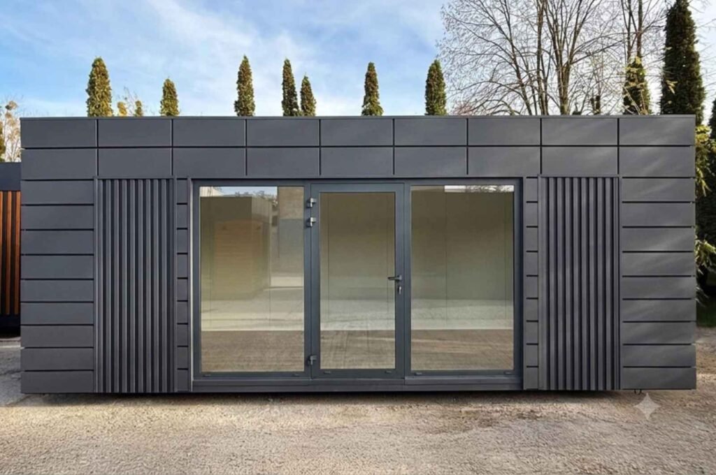 Bürocontainer kaufen Wohncontainer winterfest Gartenhaus Container Gartenbüro Tiny House Musterhaus Abverkauf sofort lieferbar ganzjährig neu