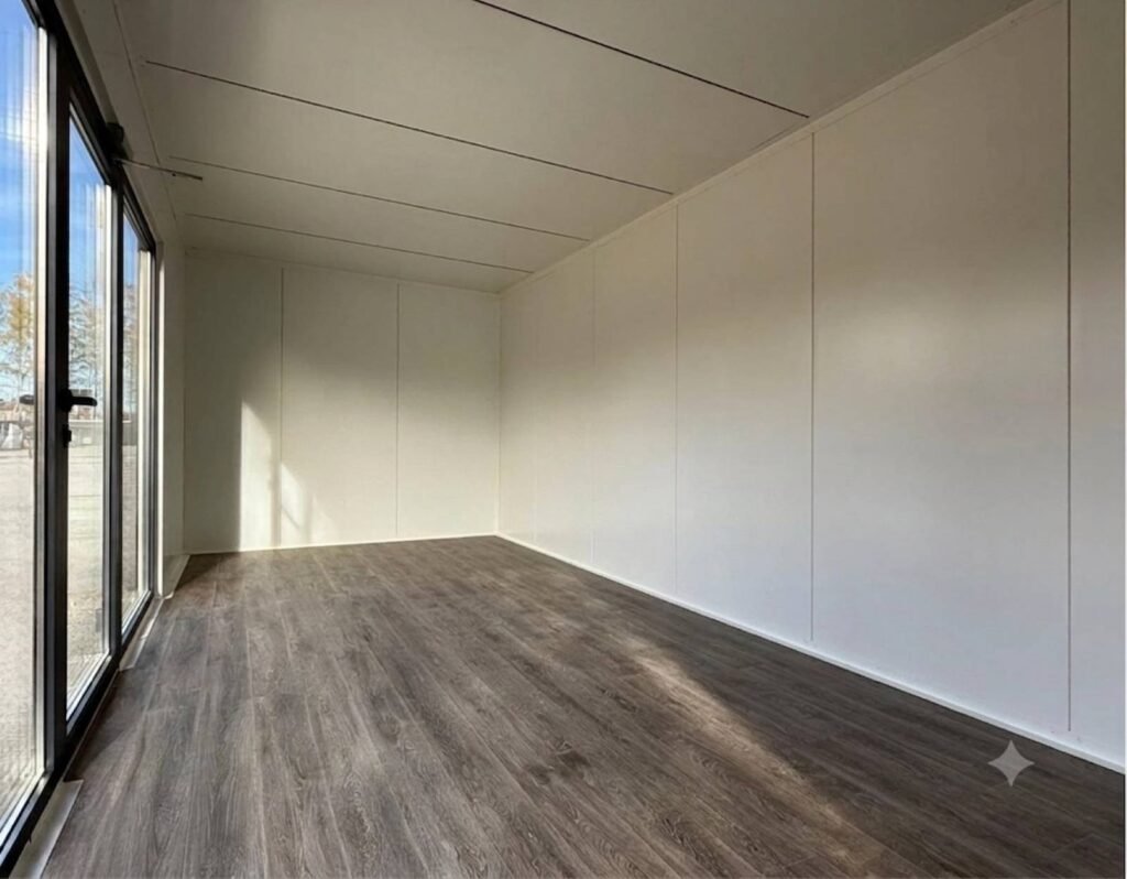 Bürocontainer kaufen Wohncontainer winterfest Gartenhaus Container Tiny House Musterhaus Abverkauf sofort lieferbar ganzjährig innen