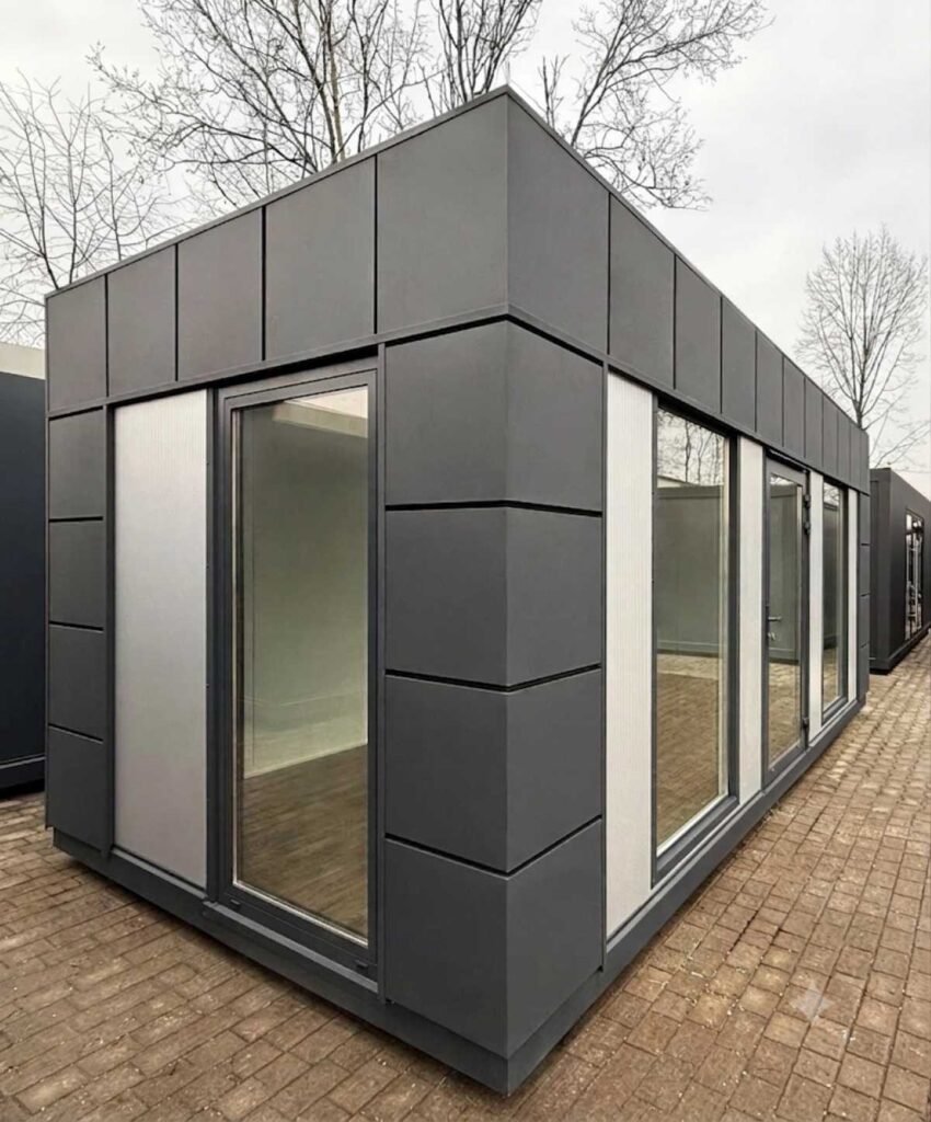 Bürocontainer kaufen Wohncontainer winterfest Gartenhaus Container Tiny House Musterhaus Abverkauf sofort lieferbar verfügbar ganzjährig bewohnbar isoliert Kosten