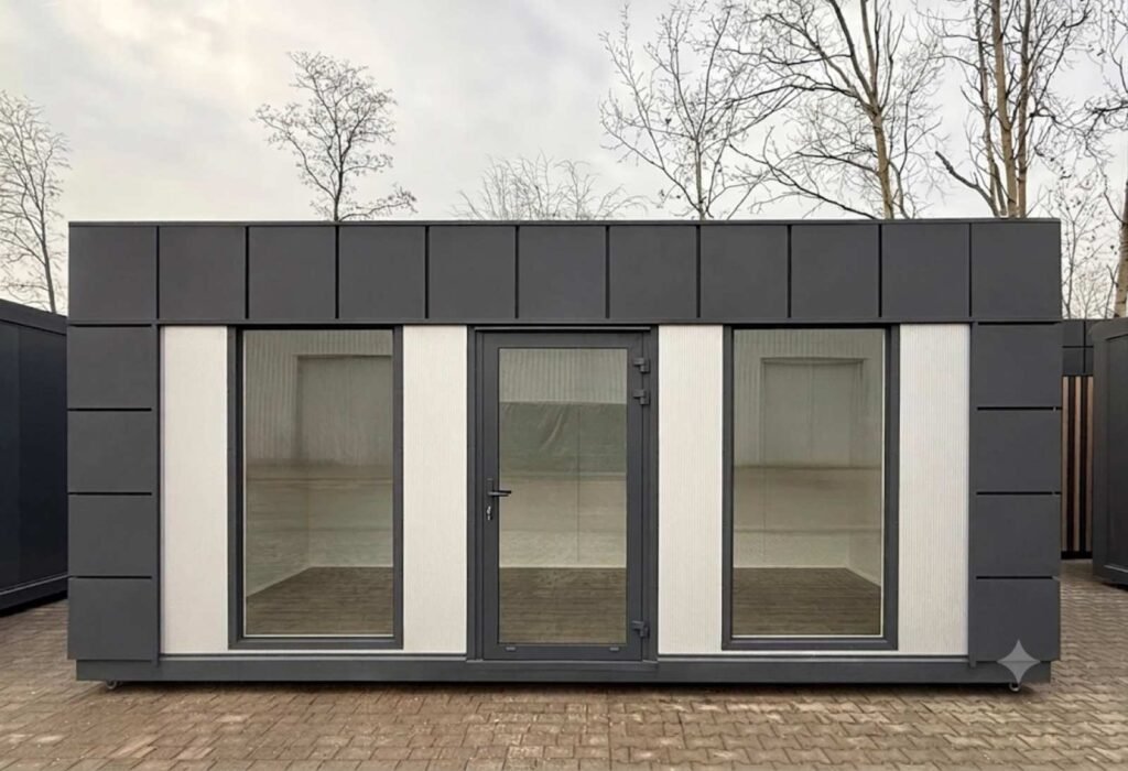 Bürocontainer kaufen Wohncontainer winterfest Gartenhaus Container Tiny House Musterhaus Abverkauf sofort lieferbar verfügbar ganzjährig bewohnbar isoliert Preis