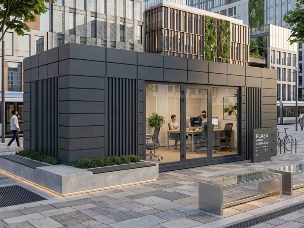 Bürocontainer kaufen winterfest Wohncontainer Gartenbüro isoliert Gartenhaus Container Tiny House Musterhaus Abverkauf sofort lieferbar ganzjährig