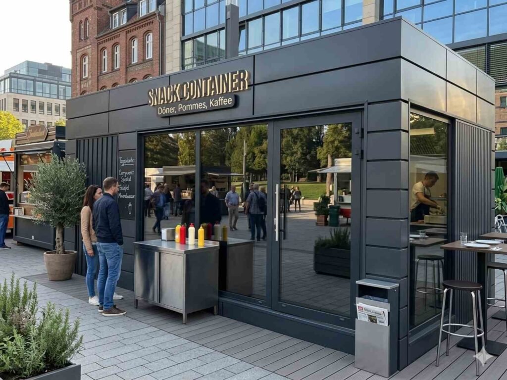 Imbisscontainer kaufen Preise Verkaufscontainer Kiosk Kosten klein Verkaufspavillonmit WC neu mobil Hofladen Container Gastro schlüsselfertig nach Maß Ideen