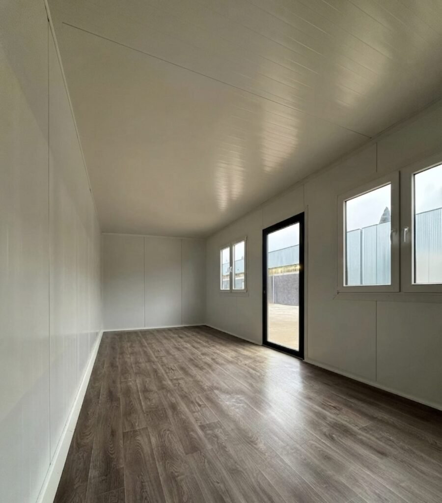 Wohncontainer kaufen Bürocontainer winterfest Gartenhaus Container Gartenbüro Tiny House Musterhaus Abverkauf sofort lieferbar verfügbar ganzjährig bewohnbar Preis innen