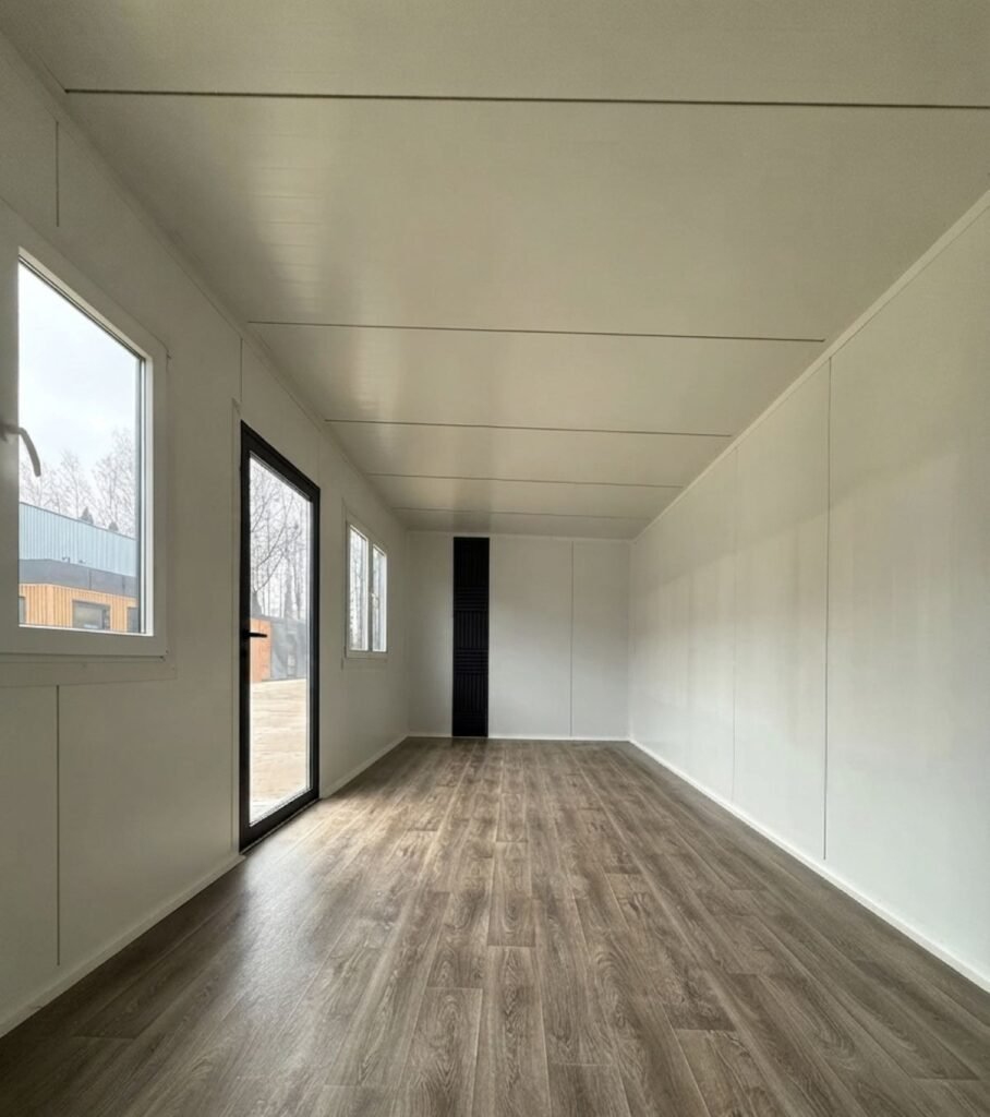 Wohncontainer kaufen Bürocontainer winterfest Gartenhaus Container Gartenbüro Tiny House Musterhaus Abverkauf sofort lieferbar verfügbar ganzjährig bewohnbar Preise innen