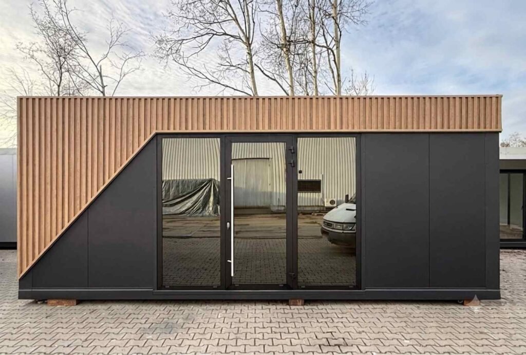 Wohncontainer kaufen Bürocontainer winterfest Gartenhaus Container Tiny House Musterhaus Abverkauf sofort lieferbar verfügbar ganzjährig bewohnbar neu